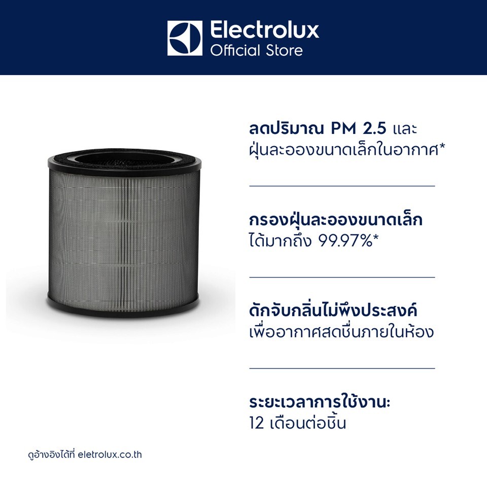 เครื่องฟอกอากาศ อีเลคโทรลักซ์ Electrolux รุ่น FA31-202GY สำหรับพื้นที่ 26 ตร.ม.