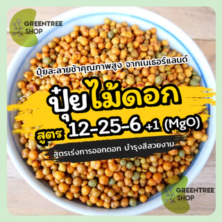 ปุ๋ย ปุ๋ยไม้ดอก ปุ๋ยสูตรเร่งดอก บำรุงสีสวยงาม ช่วยสะสมอาหารเพื่อออกดอก ขั้วดอกเหนียวไม่ร่วงง่าย