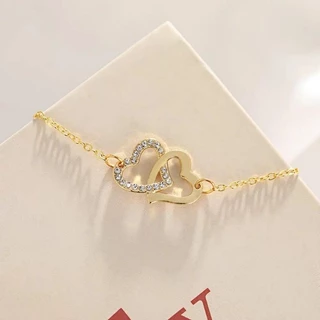 Vogue🌟พร้อมส่ง🌟แฟชั่นสร้อยข้อมือหัวใจพีชสร้างสรรค์สร้อยข้อมือข้อมือที่เรียบง่ายหัวเข็มขัดสร้อยข้อมือโลหะ (BRL-1/BRL-2)