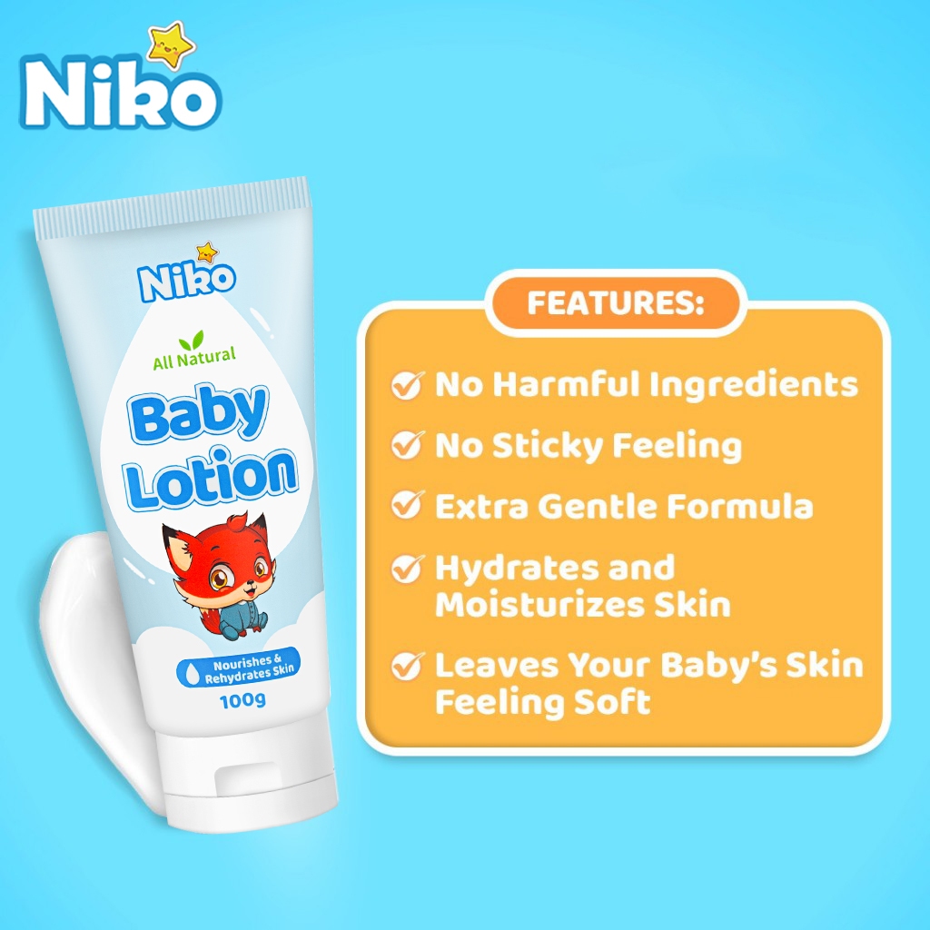 NIKO baby cream เบบี้ครีม ออแกนิค ดับเบิ้ล มอยส์เจอร์ โลชั่น ใช้ได้ตั้งแต่เด็กแรกเกิด 100ml. ราคา ถูกที่สุด ดีลบีเคเค แกลเลอรีภาพที่ 5