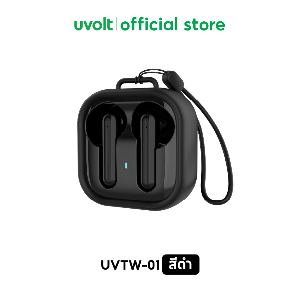 [Uvolt wireless Ear phone Max 16Hrs] หูฟังบลูทูธไร้สาย หูฟังกันน้ำกันเหงื่อ หูฟังไร้สาย Bluetooth 5.3 ใช้งานนาน 16 ชม.