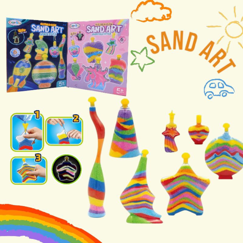 🏅พร้อมส่งจากกทม.🏅 DIY เททรายสีใส่ขวด ขวดทราย Magicle Sand Art กิจกรรมสำหรับเด็ก