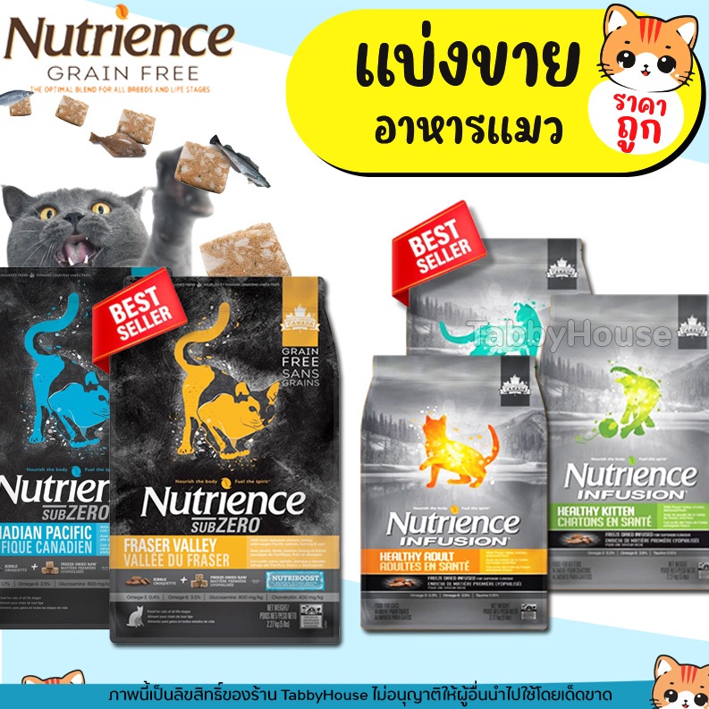 ❗แบ่งขาย❗Nutrience อาหารแมว【Sub Zero and Infution】Fraser Valley Freeze-Dired Raw Nutriboost