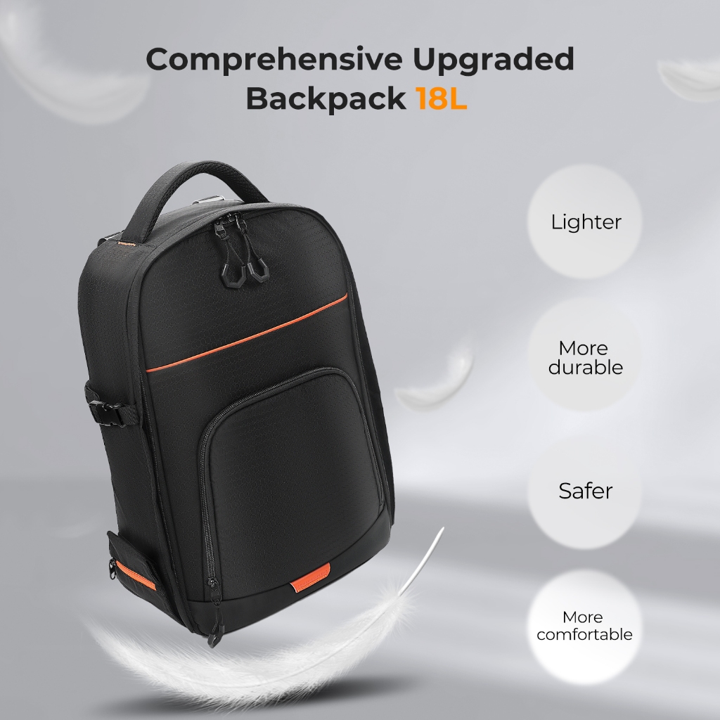 K&F CONCEPT Camera Backpack Black Waterproof Can Hold 15.6-inch LaptopPhotographyBackpackCapacity18L