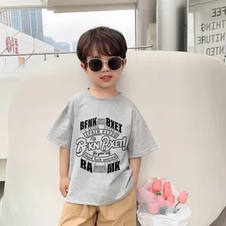 Beryl kids🌸เสื้อแขนสั้นเด็กแฟชั่น🎀เสื้อยืดคอกลม งานสกรีนหล่อๆ สไตล์เกาหลี ฤดูร้อน ลำลองใส่สบาย