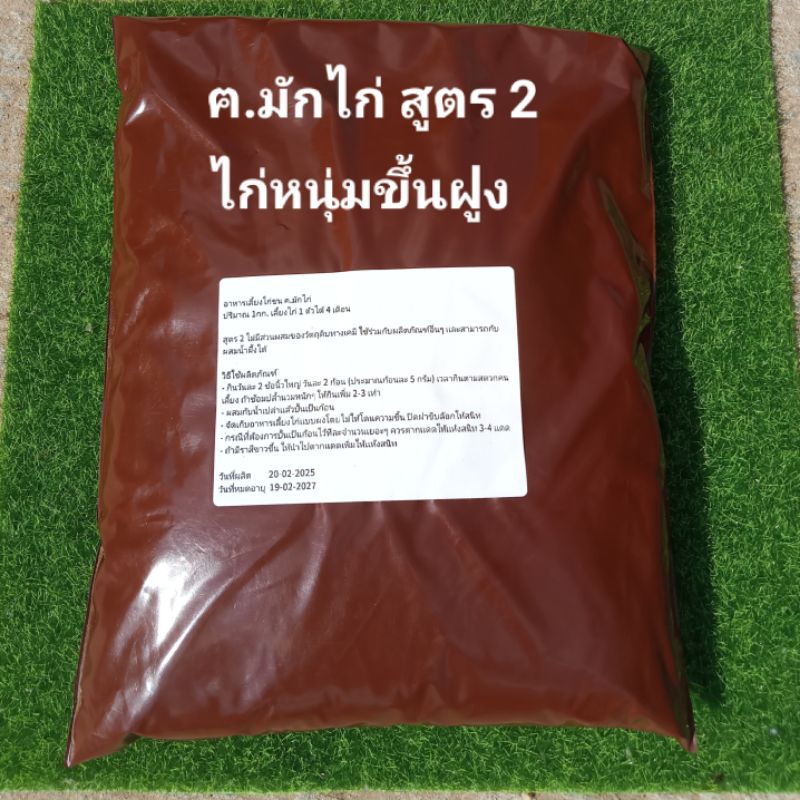 ฅ.มักไก่ สูตร 2 ไก่หนุ่มขึ้นฝูง เลี้ยงไก่ 1 ตัว ได้ 4 เดือน