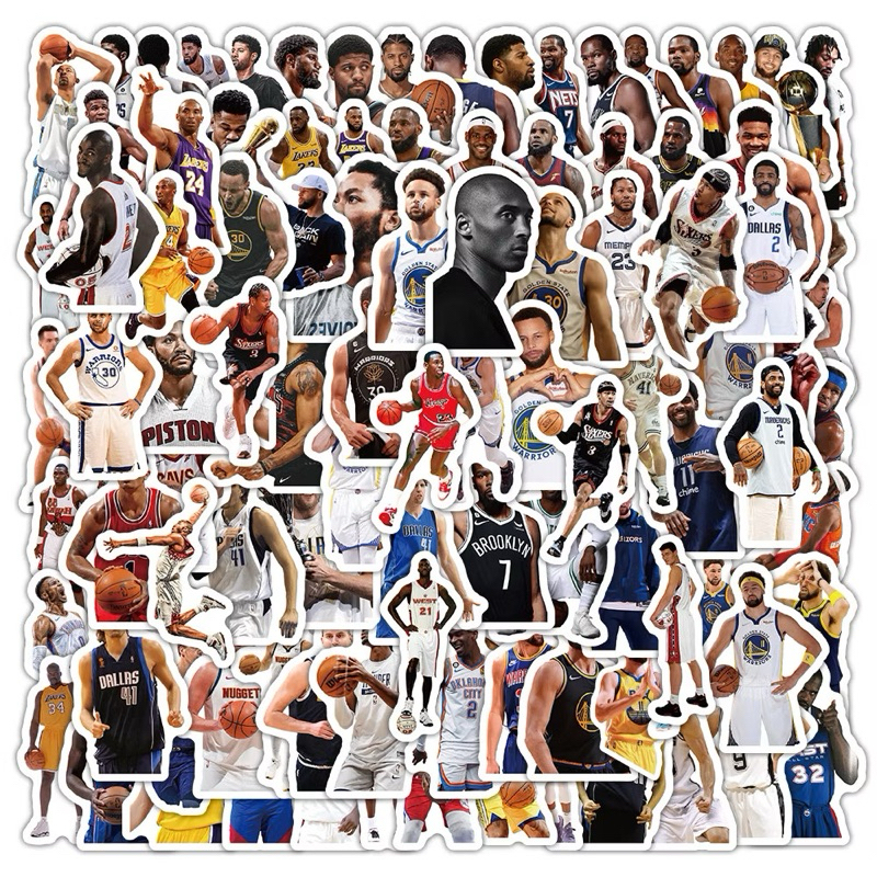 สติ๊กเกอร์ Basketball 75 บาสเกตบอล 100ชิ้น NBA La Lakers บาสเกตบอล บาส ลูกบาส เลเกอร์ เอ็นบีเอ บาสเก