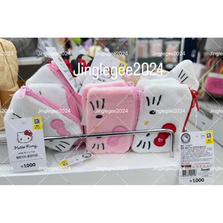 Daiso korea hello kitty Sanrio กระเป๋าคิตตี้ กระเป๋าใส่เหรียญ ใส่เครื่องสำอาง กระเป๋าดินสอ จากไดโซะเกาหลี