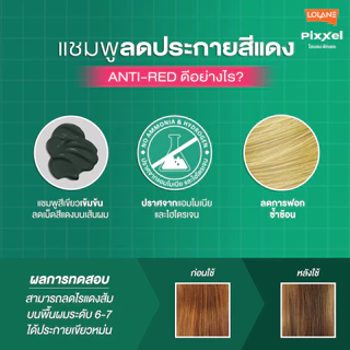 แชมพู โลแลน พิกเซล แอนตี้ คัลเลอร์ รีเฟรช/ แอนตี้ เยลโล่ Lolane Pixxel Color Refresh/ Anti Yellow Shampoo 100/250 ml.
