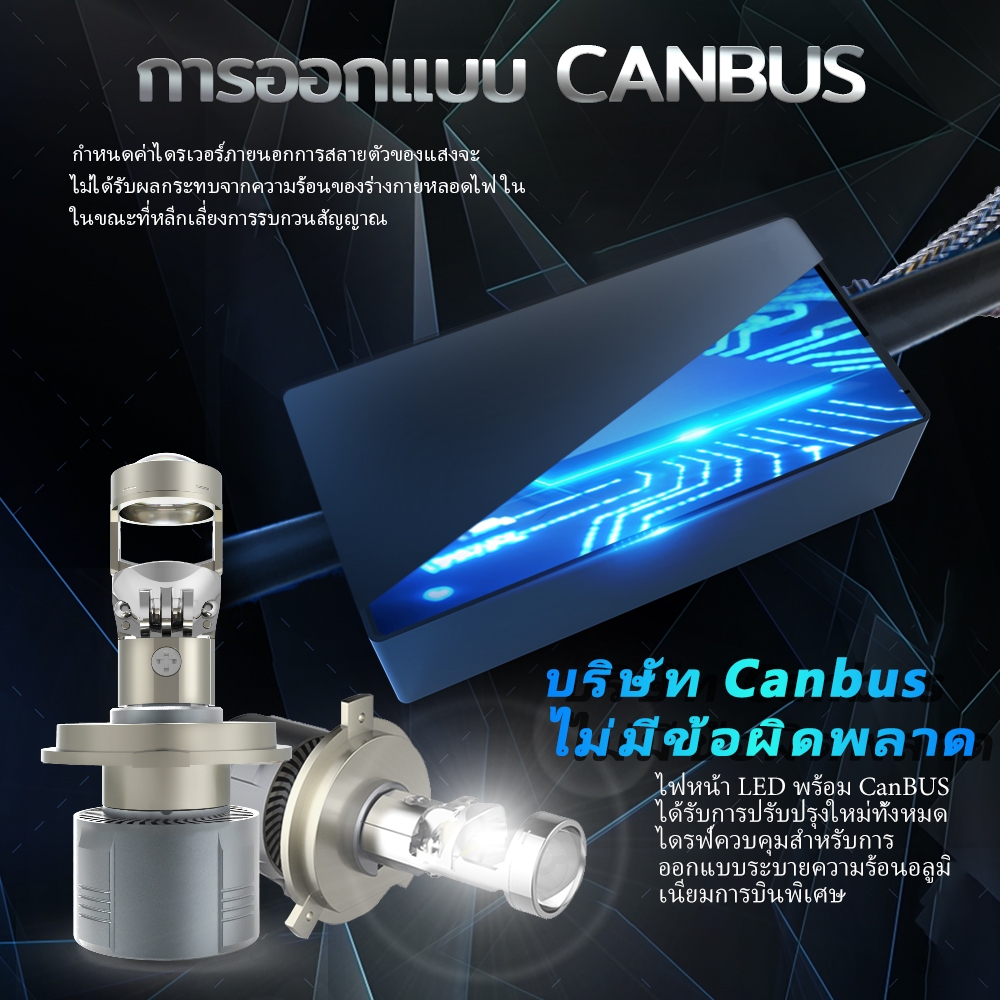 CO LIGHT 2xH4 H7 H11 H8 ไฟหน้า LED LED Projector Projector Auto Low Beam Canbus Bulb สำหรับรถยนต์/moto - รูปที่ 4