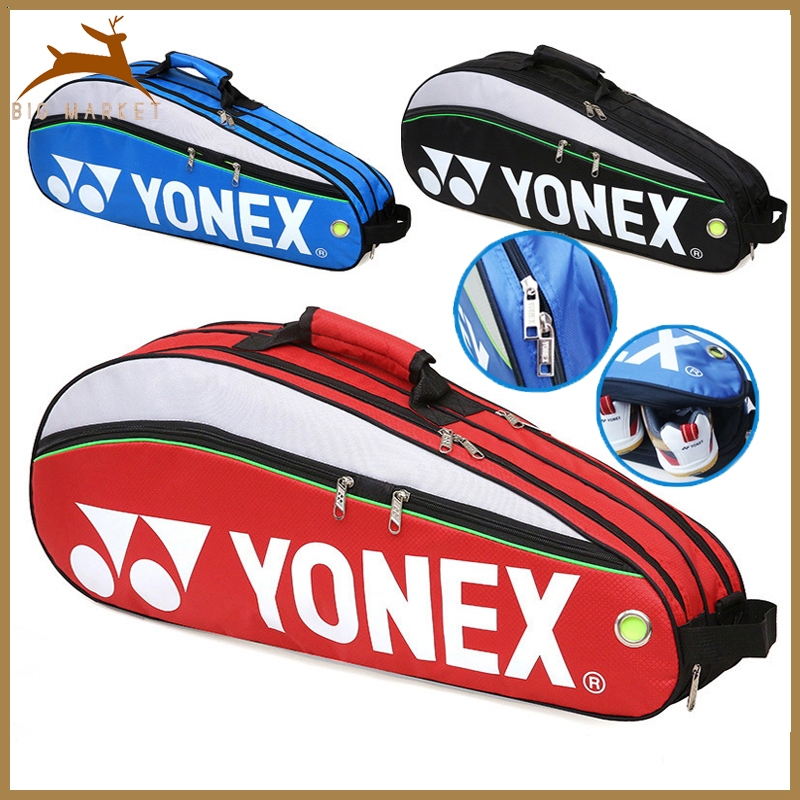 พร้อมส่ง กระเป๋าแบดมินตัน กระเป๋าเทนนิส ของแท้ กันน้ำ ความจุขนาดใหญ่ กระเป๋าแบดมินตันใส่รองเท้าได้ badminton bag