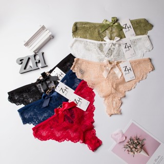ZH.296กางเกงชั้นในจีตริงผู้หญิงลูกไม้เซ็กซี่ สไตล์บิกินี่แซ่…