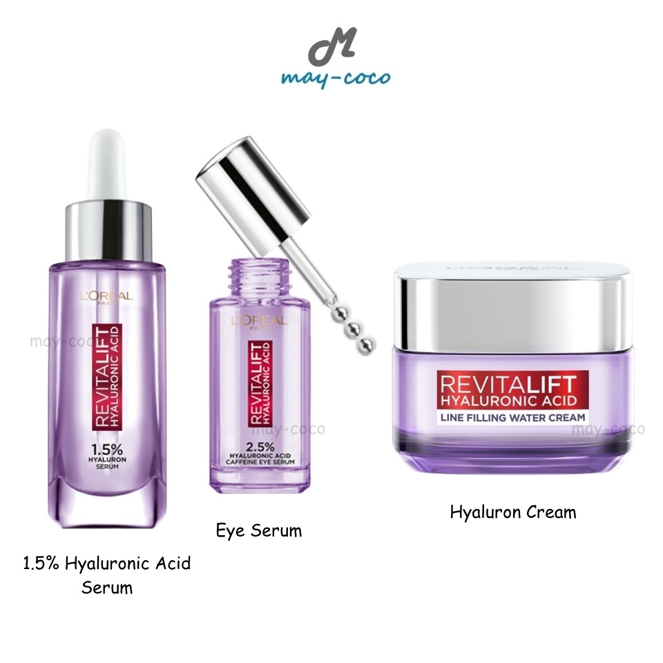 ถูก/แท้/มีไลฟ์ บำรุงใต้ตา Loreal เซรั่มL'Oréal Paris Revitalift Hyaluronic Acid Eye Serum ครีม ลอรีอ