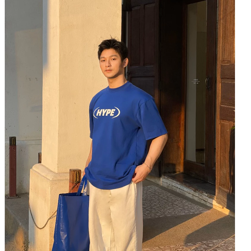 Hype It - Maxi Hype Logo Collection T-shirts เสื้อยืดแขนสั้นทรง Oversized แบรนด์ Hype It (คอไม่กว้าง ทรงไหล่ตก)
