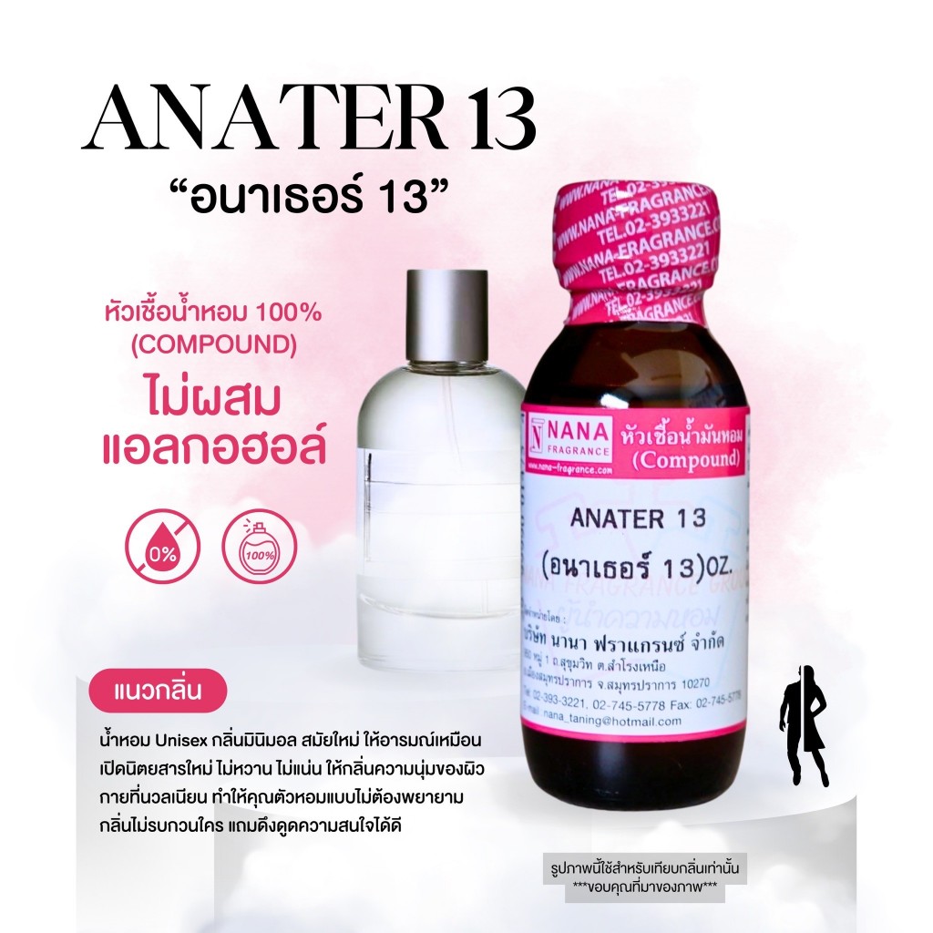 หัวเชื้อน้ำหอม 100% กลิ่นอนาเธอร์ 13(ANATER 13)
