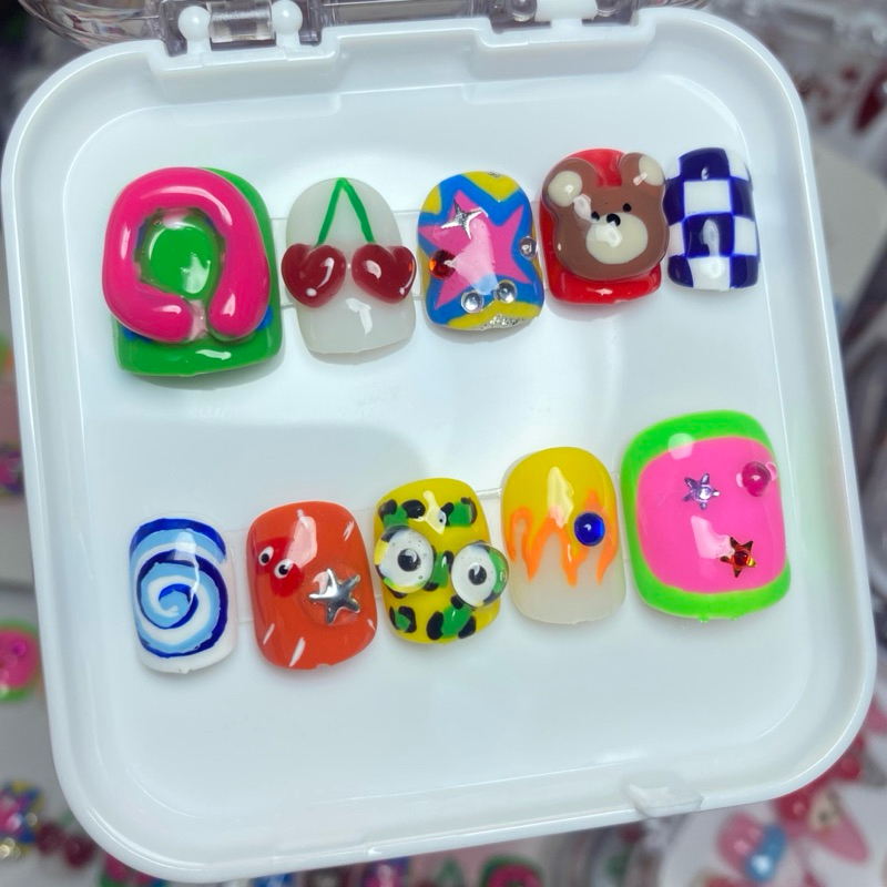 เล็บเจล  Gelboys  งาน Handmade   ฟรีอุปกรณ์+กล่อง