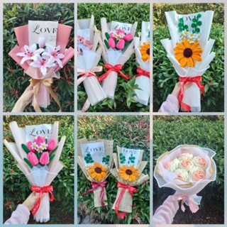 ส่งฟรี ส่งไว ช่อดอกไม้ปัจฉิม ช่อดอกไม้ลวดกำมะหยี่ ช่อดอกไม้เ…