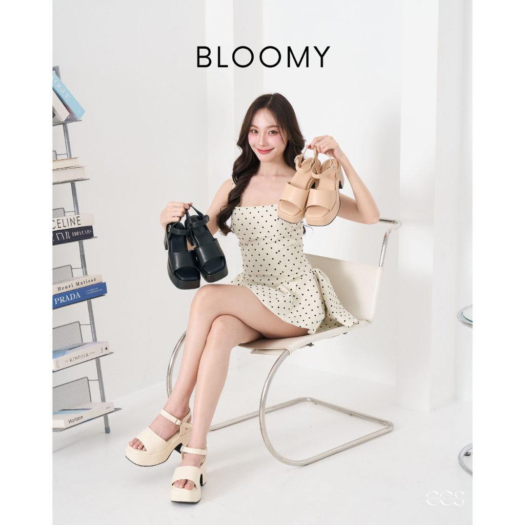 CCS - รองเท้ารัดส้น รุ่น Bloomy สูง 3 นิ้ว เพิ่มความหวานให้ลุค ที่ใส่แล้วดูน่ารักสุดๆ (0013) Cotton Candy Step