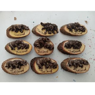 แม่เหล็กไม้มะขามติดช้างเรซิ่นชุด10อัน