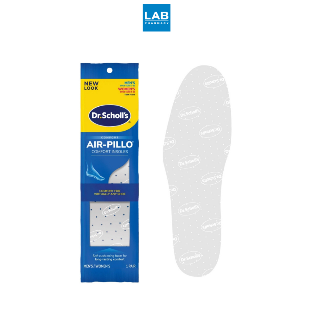 Dr.Scholl's Comfort Air-Pillo Comfort Insoles 1 Pair ดร.สกอลล์ คอมฟอร์ท แอร์ พิลโล คอมฟอร์ท อินโซลส์