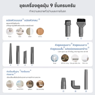Simplus x PP Krit 17000pa มีเครื่องดูดฝุ่นแบบมีสายที่มีกำลังดูดสูง สายยาว 4 เมตร อุปกรณ์เสริม 11ชิ้น XCQH008