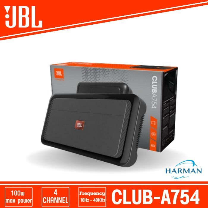 เพาเวอร์แอมป์ JBL รุ่น CLUB-A754 แอมพลิฟายเออร์ Club Serise 4แชนเนลให้กำลัง 75 วัตต์ RMS