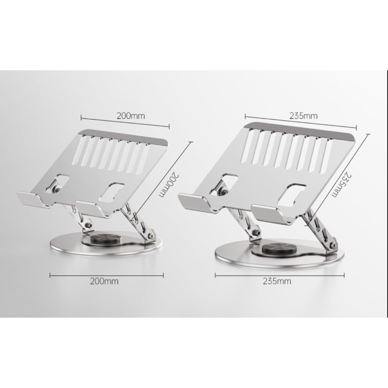 💥Notebook Stand💥 แท่นวางโน๊ตบุ๊ค แท่นวางแล็ปท๊อป/iPad ปรับหมุนได้ 360องศาพับเก็บได้ วัสดุงานเหล็กแข็งแรง - รูปที่ 4