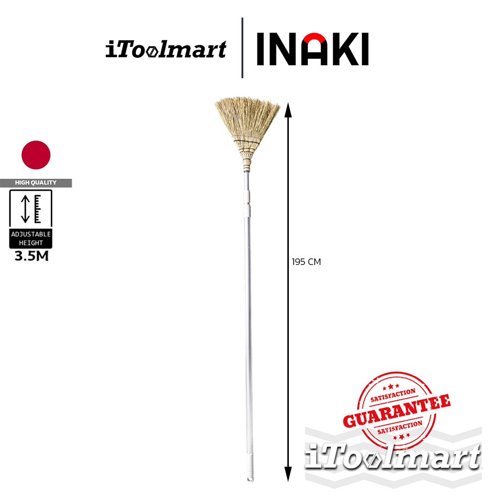 INAKI ไม้กวาด หยากไย่ 9010 ด้ามจับปรับความยาวได้ 3.5 เมตร
