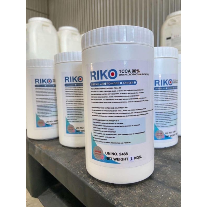 คลอรีน TCCA90% riko แบบบรรจุ 1 kg.