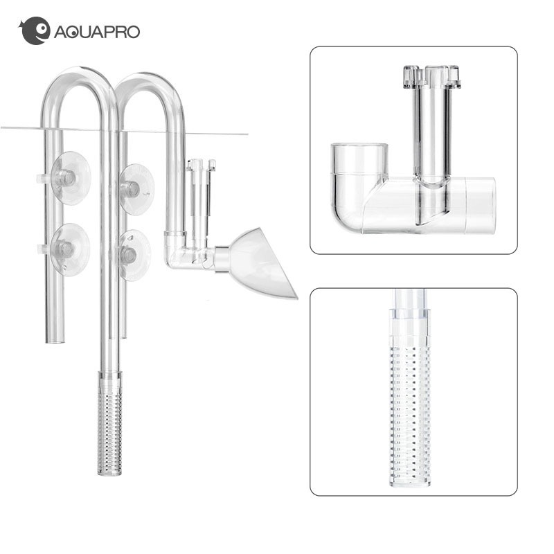 Aquapro inflow outflow สีใส ขนาด12mm 16mm ท่อน้ำเข้าออก สำหรับกรองน้ำตู้ปลา ไม้น้ำ