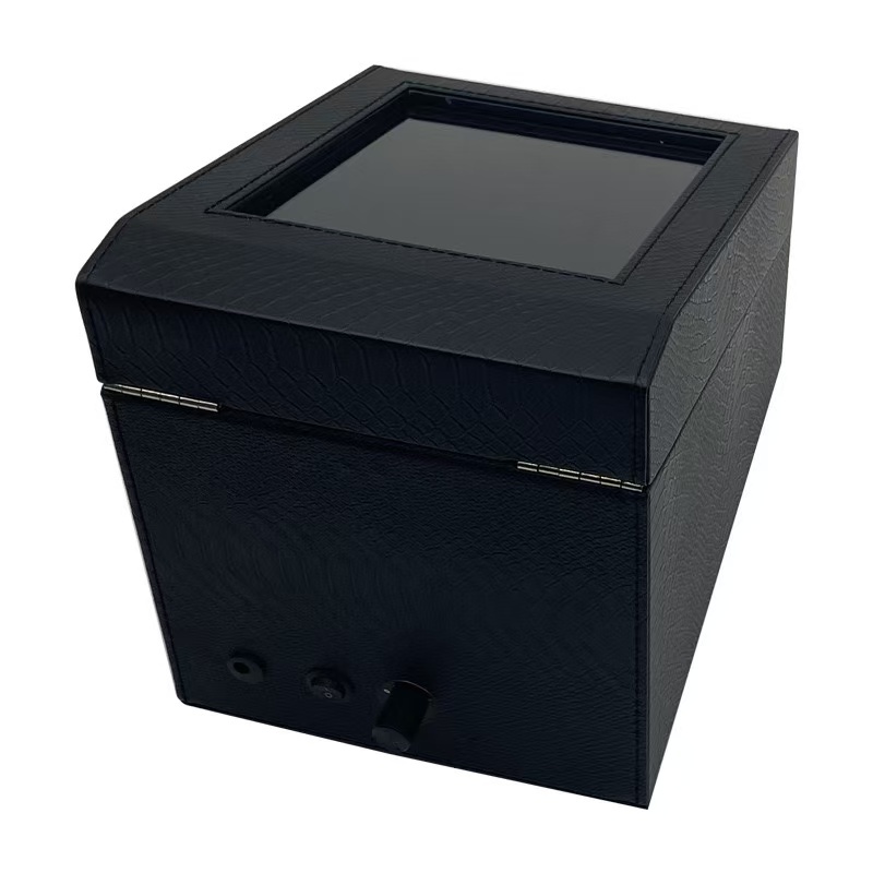 *พร้อมส่ง*กล่องหมุนนาฬิกา 3+3 เรือน(หนัง)Watch Winder กล่องนาฬิกา หยุดทันทีที่เปิดฝา เกียร์ 5 แสงโดยรอบ