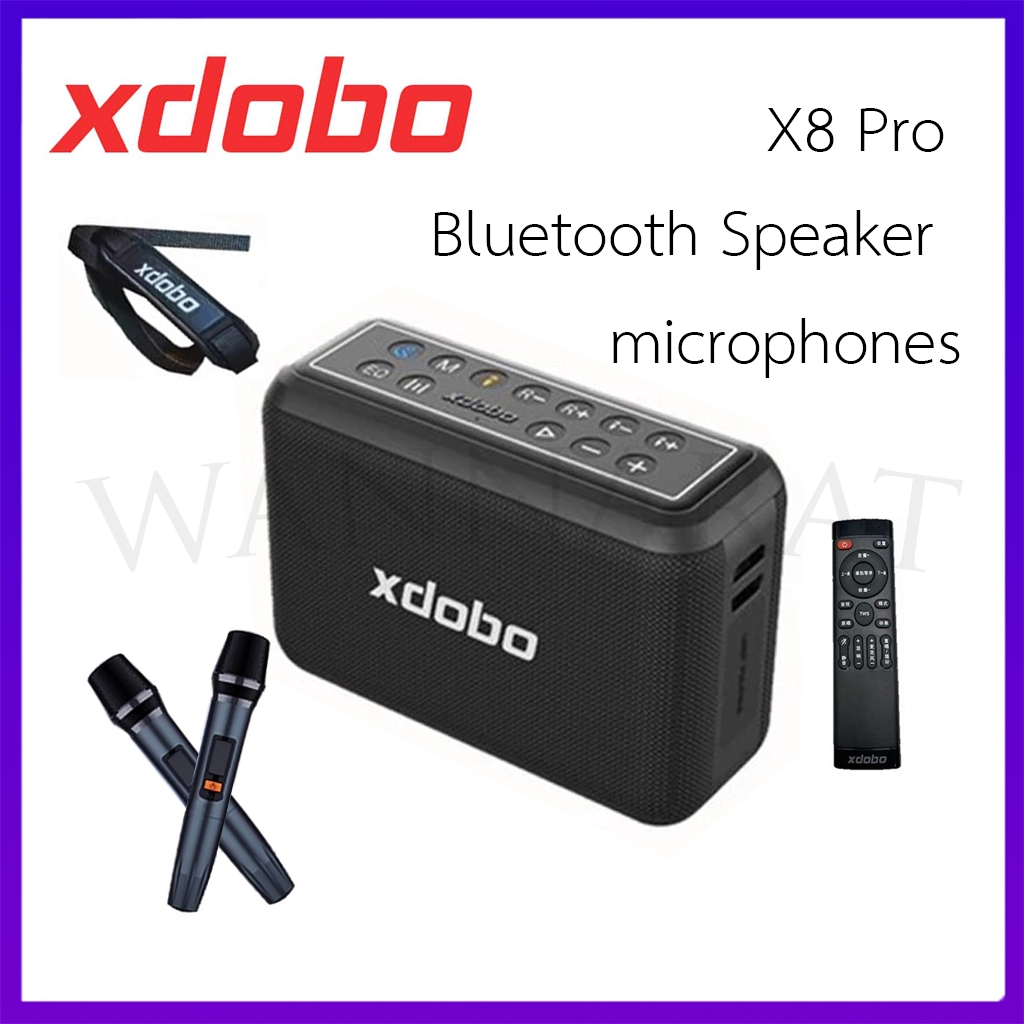 Xdobo X8 Pro Bluetooth Speaker 120W with Wireless microphones ลำโพงร้องคาราโอเกะ มีไมค์ไร้สาย