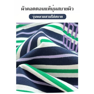 เสื้อยืดลายทาง สำหรับเด็กหญิงและเด็กชาย เนื้ิอผ้าดี นิ่ม ระบายอากาศได้ดี คอกลม เหมาะกับหน้าร้อน พร้อมส่ง เสื้อเด็กผู้ชาย