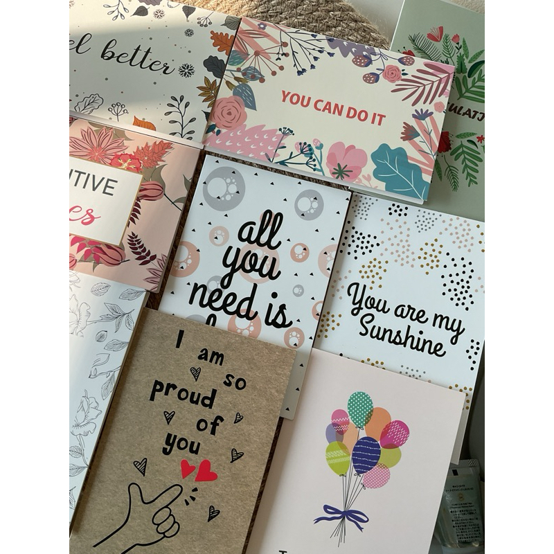 😀พร้อมส่ง😀การ์ดอวยพร การ์ดแสดงความรู้สึกเนื่องในโอกาสต่างๆ มีหลากหลายรูปแบบให้เลือกพร้อมซอง 💙 (XA)