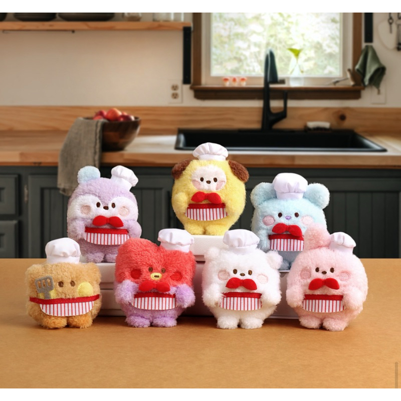 พร้อมส่งที่ไทย✨พวงกุญแจ BT21 Minini Plush Keyring [Cook]💜ของแท้100%