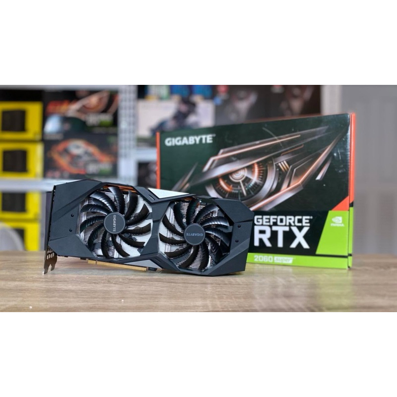 การ์ดจอ VGA GIGABYTE RTX 2060 SUPER 8GB WINDFORCE OC มือสอง สภาพสวย ใช่งานได้ปกติ