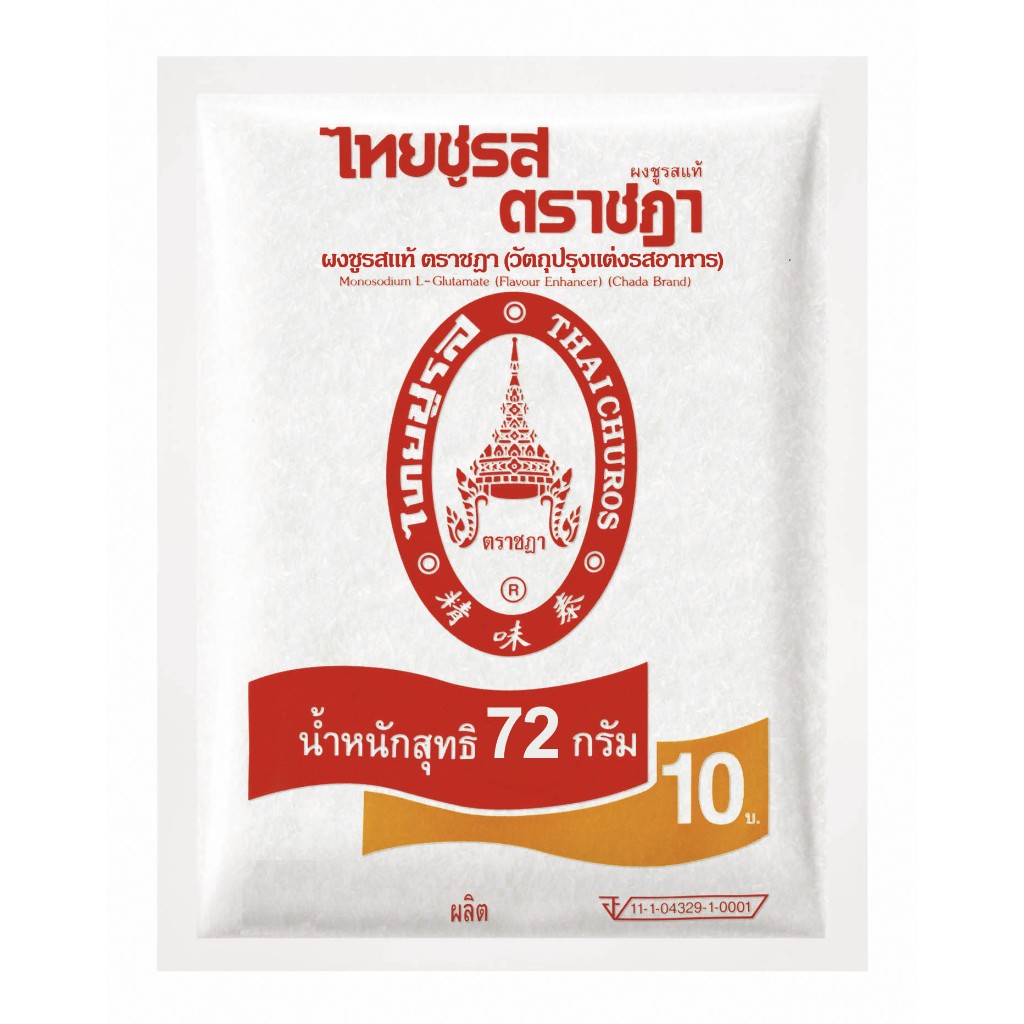 ไทยชูรส ผงชูรส ตราชฎา ขนาด 72 กรัม 1แพ็ค (12 ซอง)