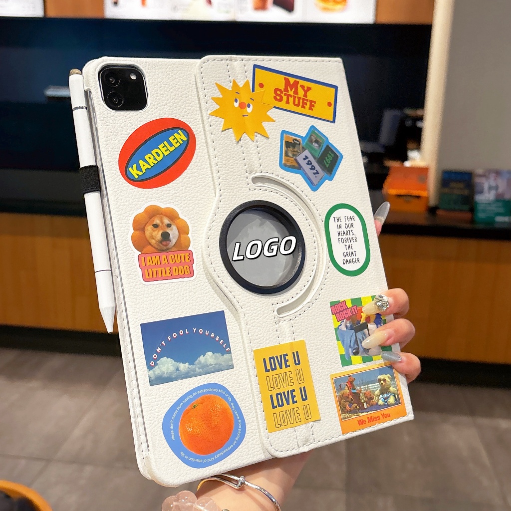 🔥ส่งจากไทย🔥อเมริกันย้อนยุค สติ๊กเกอร์ เคส for iPad 2025 11 10.2 Gen10 9 8 2024 pro เคสไอแพด Air5 6 10.9 Case การหมุน 360