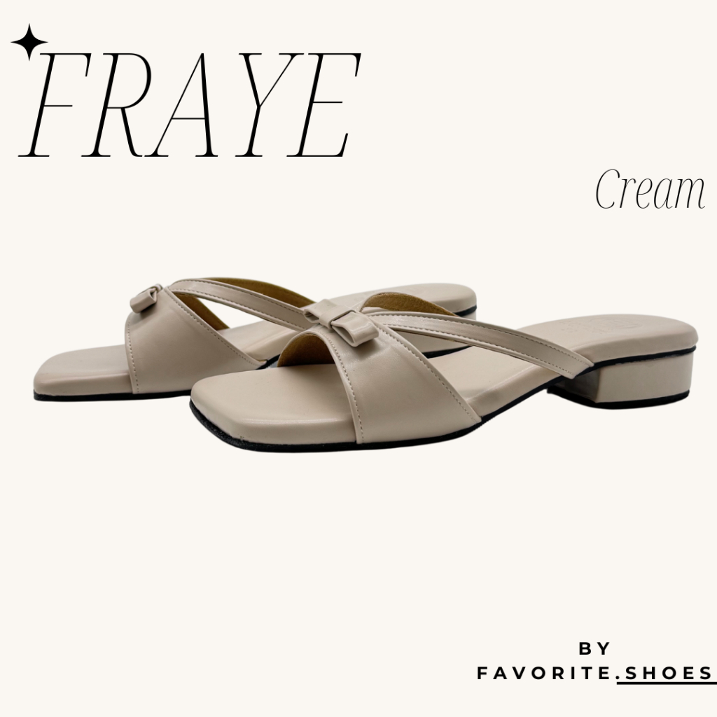 favorite.shoes : Fraye  รองเท้าส้นสูง 1.5นิ้ว รองเท้าโบว์ ไซส์ 36-45 พื้นนุ่ม รองเท้าไซส์ใหญ่