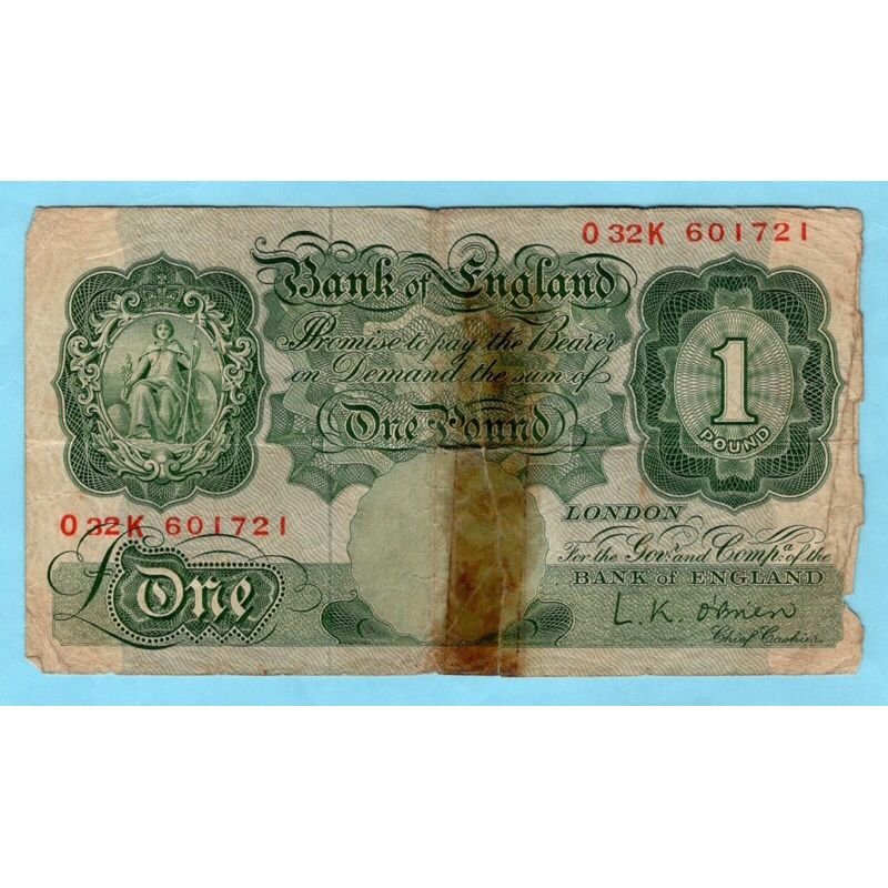 England one Pound 1955