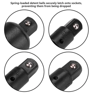 4ชิ้น หัวต่อบล็อก บล็อกข้อต่อเพิ่ม ตัวแปลงลูกบล็อกประแจ Sockets Screwdriver Converter Kit 1/2">3/8" 1/4">3/8" 3/8">1/2"