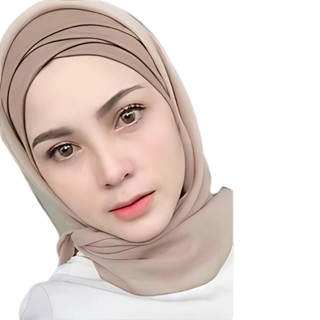 อินเนอร์หน้าไขว้ มีเชือกผูก ผ้าเรยอน เพิ่มความสวยให้ฮิญาบ