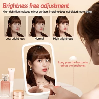 Jordan & Judy กระจกแต่งหน้า LED Makeup Mirror กระจกตั้งโต๊ะ มีไฟ LED พกพาสะดวก พับได้ ความคมชัดสูง