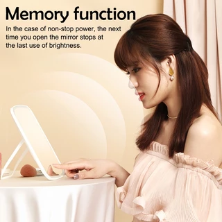 Jordan & Judy กระจกแต่งหน้า LED Makeup Mirror กระจกตั้งโต๊ะ มีไฟ LED พกพาสะดวก พับได้ ความคมชัดสูง