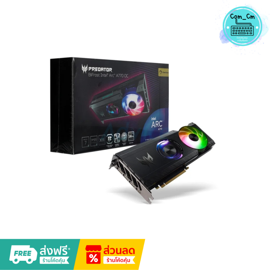 ACER Predator BiFrost Arc A770 OC 16GB GDDR6 256-bit (มือสอง สภาพ99.2%)