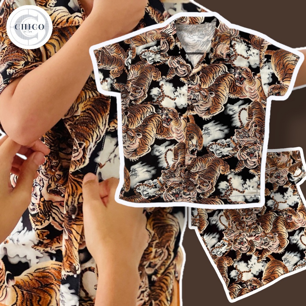 เสื้อเด็กสงกรานต์2025 เสื้อฮาวายเด็ก ผ้าRAYON100% เสื้อHawaii เสื้อเชิ้ตหน้าร้อน