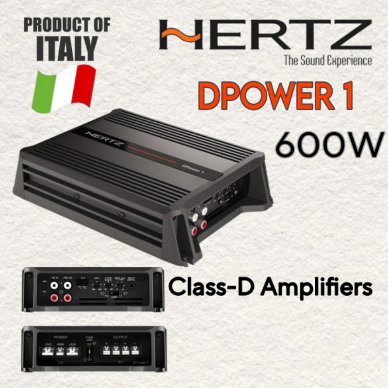 HERTZ🇮🇹 DPOWER 1 แอมป์ Class D กระทัดรัด คุณภาพ สัญชาติอิตาลี