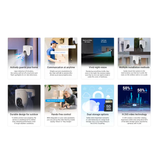 EZVIZ H8C POE 3MP/2K กล้องวงจรปิด พูดโต้ตอบได้ หมุนซ้ายขวาขึ้นลงได้ สินค้าใช้งานภายนอก (ประกัน 2 ปี)