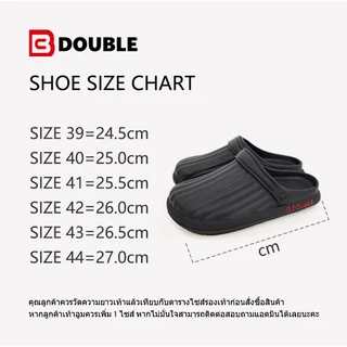 รองเท้าแตะ BB DOUBLE ลายทาง หลายสี สวมใส่สบายๆ กันน้ำ กันลื่น สำหรับผู้ชายผู้หญิง รองเท้าในบ้าน/เดินชายหาด