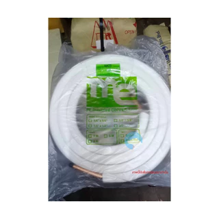 ท่อหุ้มสำเร็จรูปพร้อมฉนวนหุ้มท่อ 4เมตร(คละยี่ห้อO-TWO ,M&E) ท่อแดงบริสุทธิ์ 99.99%